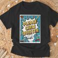 Please CHEW Quieter Comic Book Pop Art Misophonia T-Shirt Gifts for Old Men