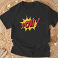 POW Comic Book Cartoon Pop Art T-Shirt Gifts for Old Men