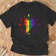 Rainbow Book With Stars And Moon Phases Gay Pride LGBT T-Shirt Gifts for Old Men