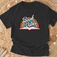 Rainbow Book Vibes Vintage Retro Book Lover & Reading T-Shirt Gifts for Old Men