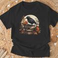 Raven Reading Book Occult Crow T-Shirt Gifts for Old Men Raven Reading Book Occult Crow T-Shirt Gifts for Old Men