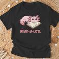 Read-A-Lotl Axolotl Books Reader T-Shirt Gifts for Old Men Read-A-Lotl Axolotl Books Reader T-Shirt Gifts for Old Men