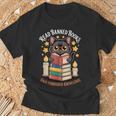 Read Banned Books Gain Forbidden Knowledge Cute Cat Reader T-Shirt Gifts for Old Men