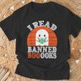 I Read Banned Booooks Banned Books Reader T-Shirt Gifts for Old Men