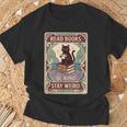 Read Books Be Kind Stay Weird Cat Tarot Card Coffee Reading T-Shirt Gifts for Old Men