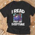 I Read Past My Bedtime Book Bookworm T-Shirt Gifts for Old Men