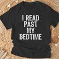I Read Past My Bedtime Book Lover Reader T-Shirt T-Shirt Gifts for Old Men