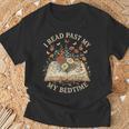 I Read Past My Bedtime Floral Book Lover Bookworm T-Shirt Gifts for Old Men I Read Past My Bedtime Floral Book Lover Bookworm T-Shirt Gifts for Old Men