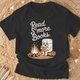 Read S'More Books Camping Outdoors Reading Campfire Smores T-Shirt Gifts for Old Men