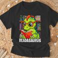 Readasaurus Reading Dinosaur Book Reader Bookworm T-Shirt Gifts for Old Men Readasaurus Reading Dinosaur Book Reader Bookworm T-Shirt Gifts for Old Men