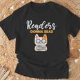 Readers Gonna Read Cat & Book Lover T-Shirt Gifts for Old Men