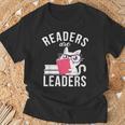 Readers Are Leaders Book Reading T-Shirt Gifts for Old Men