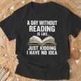 Reading Art For Men Women Reading Book Lover Bookworm Small T-Shirt Gifts for Old Men