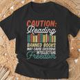 Reading Banned Books Cause Intellectual Freedom T-Shirt Gifts for Old Men