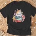 Reading Books Booklover Hamster And Watercolor Books T-Shirt Gifts for Old Men