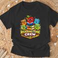 Reading Crew Teacher Literacy Classroom Book T-Shirt Gifts for Old Men