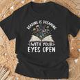 Reading Is Dreaming With Your Eyes Open Floral Book Reading T-Shirt Gifts for Old Men Reading Is Dreaming With Your Eyes Open Floral Book Reading T-Shirt Gifts for Old Men