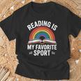 Reading Is My Favorite Sport Book Lover Saying Rainbow T-Shirt Gifts for Old Men Reading Is My Favorite Sport Book Lover Saying Rainbow T-Shirt Gifts for Old Men