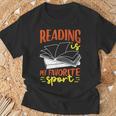 Reading Is My Favorite Sport Bookworm Book Reading T-Shirt Gifts for Old Men