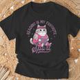 Reading Is My Favorite Sport Bookworm Cat Lover Book-Club T-Shirt Gifts for Old Men