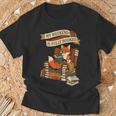 Reading Fox My Weekend Is Fully Booked Book Lover T-Shirt Gifts for Old Men