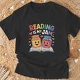Reading Is My Jam Book Lover Humor T-Shirt Gifts for Old Men