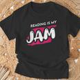 Reading Is My Jam Book Lover And Reading Teacher Men Women Kids T-Shirt Gifts for Old Men