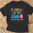 Reading Is My Jam I Love To Read Books Boy Girl T-Shirt Gifts for Old Men