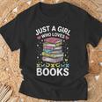 Reading Just A Girl Who Loves Books T-Shirt Gifts for Old Men