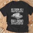 Reading Just One More Chapter Book Lover T-Shirt Gifts for Old Men