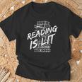 Reading Is Lit Book Lover Reading Teacher For Men Women Kids T-Shirt Gifts for Old Men
