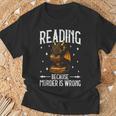Reading Makes Me Feel Less Murdery Book Dragon T-Shirt Gifts for Old Men Reading Makes Me Feel Less Murdery Book Dragon T-Shirt Gifts for Old Men