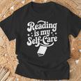 Reading Is My Self-Care Cozy Book Lover Tee T-Shirt Gifts for Old Men