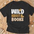 Reading Teacher Book Reader Student Leopard Wild About Books For Men Women T-Shirt Gifts for Old Men