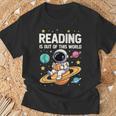 Reading Is Out Of This World Cute Astronaut Books Lover T-Shirt Gifts for Old Men
