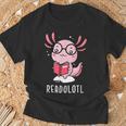 Readolotl Cute Axolotl Book Lover T-Shirt Gifts for Old Men