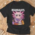Readsalotl Axolotl Reading Book Bookworm T-Shirt Gifts for Old Men