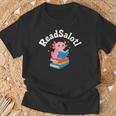 Readsalotl Axolotl Reading a Book Bookworm T-Shirt Gifts for Old Men