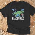 Readsaurus Reader Book Tyrannosaurus T-Rex Dinosaur Jurassic T-Shirt Gifts for Old Men