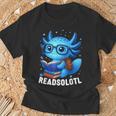 Readsolotl Blue Kawaii Axolotl Book Lover Reading T-Shirt Gifts for Old Men Readsolotl Blue Kawaii Axolotl Book Lover Reading T-Shirt Gifts for Old Men