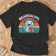 Readsolotl Read Book Axolotl Shirt Salamander Boys Girl Kids T-Shirt Gifts for Old Men