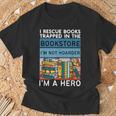 I Rescue Books And Trapped In The Bookstore Retro Bookreader T-Shirt Gifts for Old Men I Rescue Books And Trapped In The Bookstore Retro Bookreader T-Shirt Gifts for Old Men