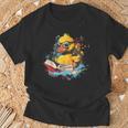 Rubber Duck Reading Book Rubber Duckie Rubber Duckling T-Shirt Gifts for Old Men