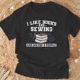 Sew I Like Books And Sewing And Maybe 3 People T-Shirt Gifts for Old Men
