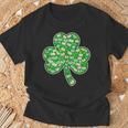 St Patricks Day Bookworm Shamrock Book Lover T-Shirt Gifts for Old Men