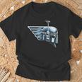 Star Wars The Book Of Boba Fett Chrome Helmet Logo T-Shirt Gifts for Old Men
