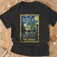 Starry Dragon Reading Book The Reader Fantasy Reader T-Shirt Gifts for Old Men