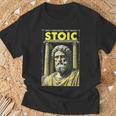 Stoic Philosophy Vintage Book Cover Stoicism Philosopher T-Shirt Gifts for Old Men