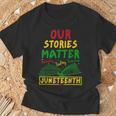 Our Stories Matter Juneteenth 1865 History Women's Reading T-Shirt Gifts for Old Men
