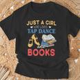 Tap Dancer Girl Who Loves Tap Dance & Books T-Shirt Gifts for Old Men